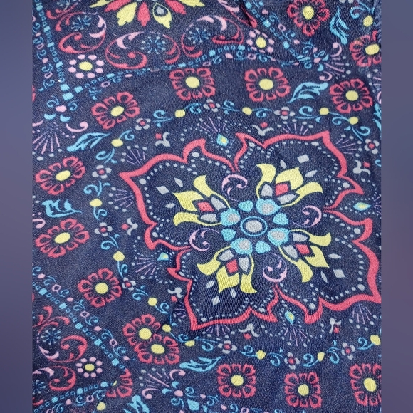 Its Pink Navy Blue Mini Dress With Colorful Design Sleeveless Size Small - Picture 8 of 11